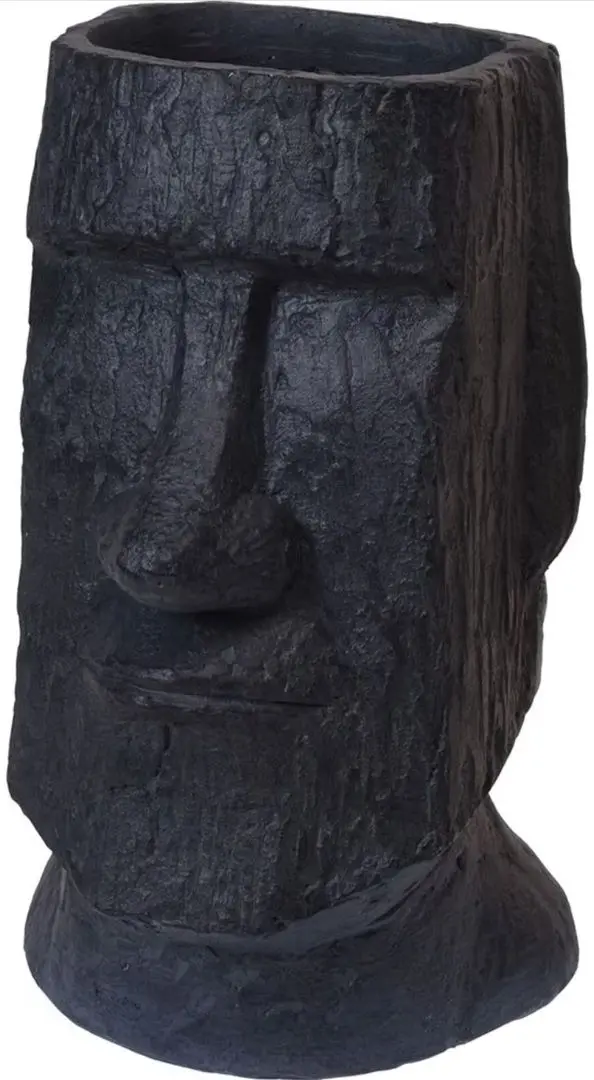 Ghiveci ProGarden Moai Statue 43x25cm (Black) - 2