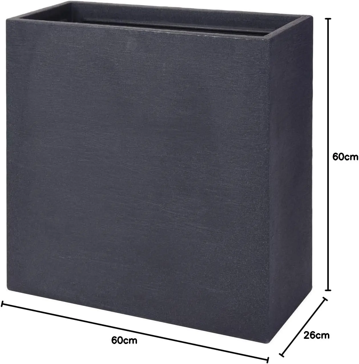 Горшок Progarden Parallelepiped (Black) - 3