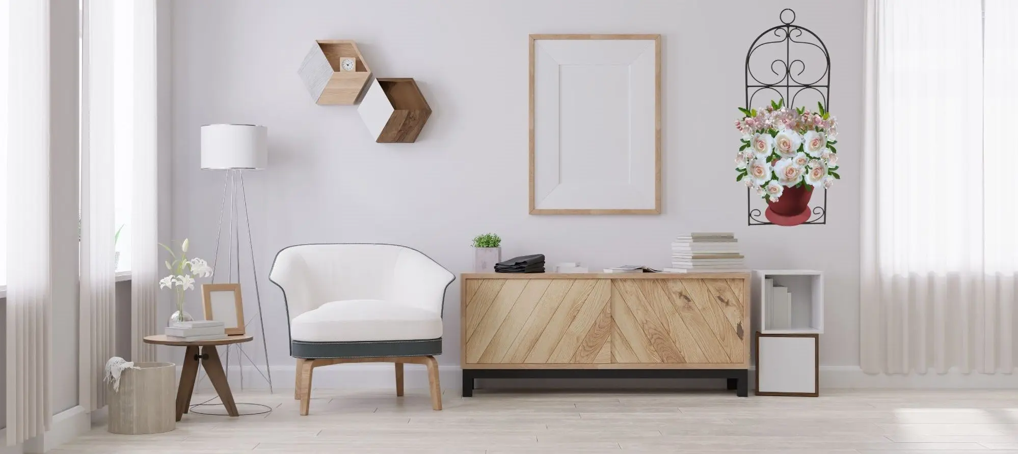 Suport pentru flori Progarden Forging 70x29cm (Black)