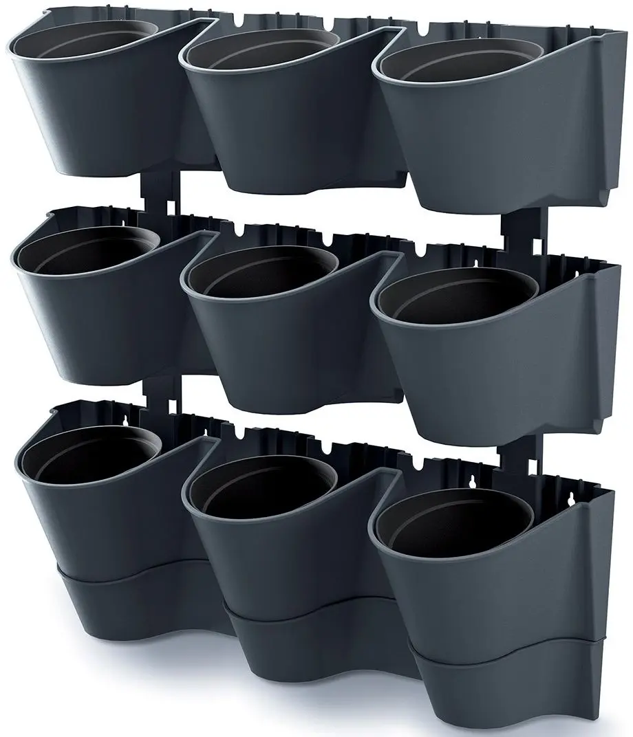 Set ghiveciuri pentru flori Prosperplast 289915 (Anthracite)