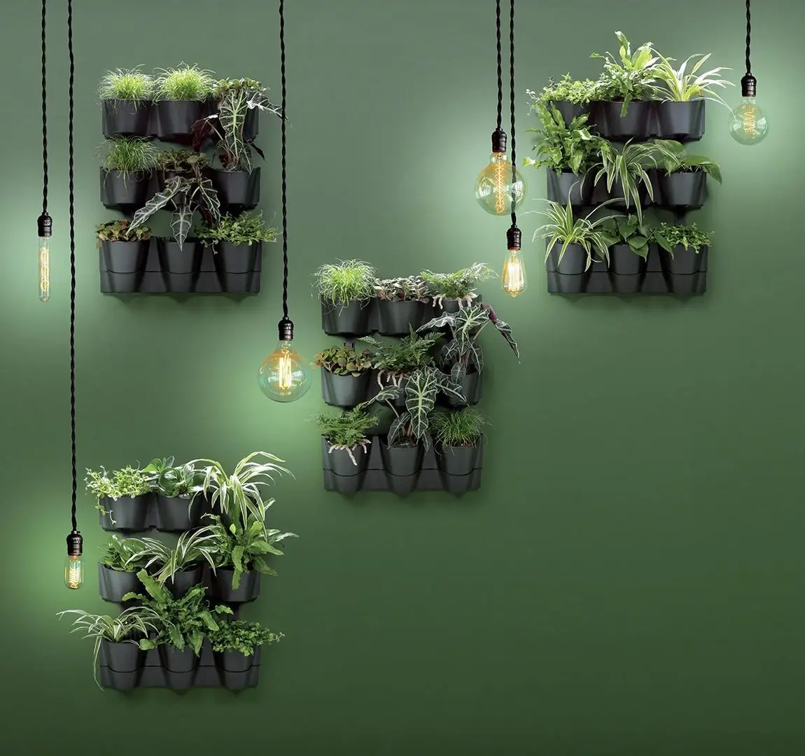 Set ghiveciuri pentru flori Prosperplast 289915 (Anthracite)