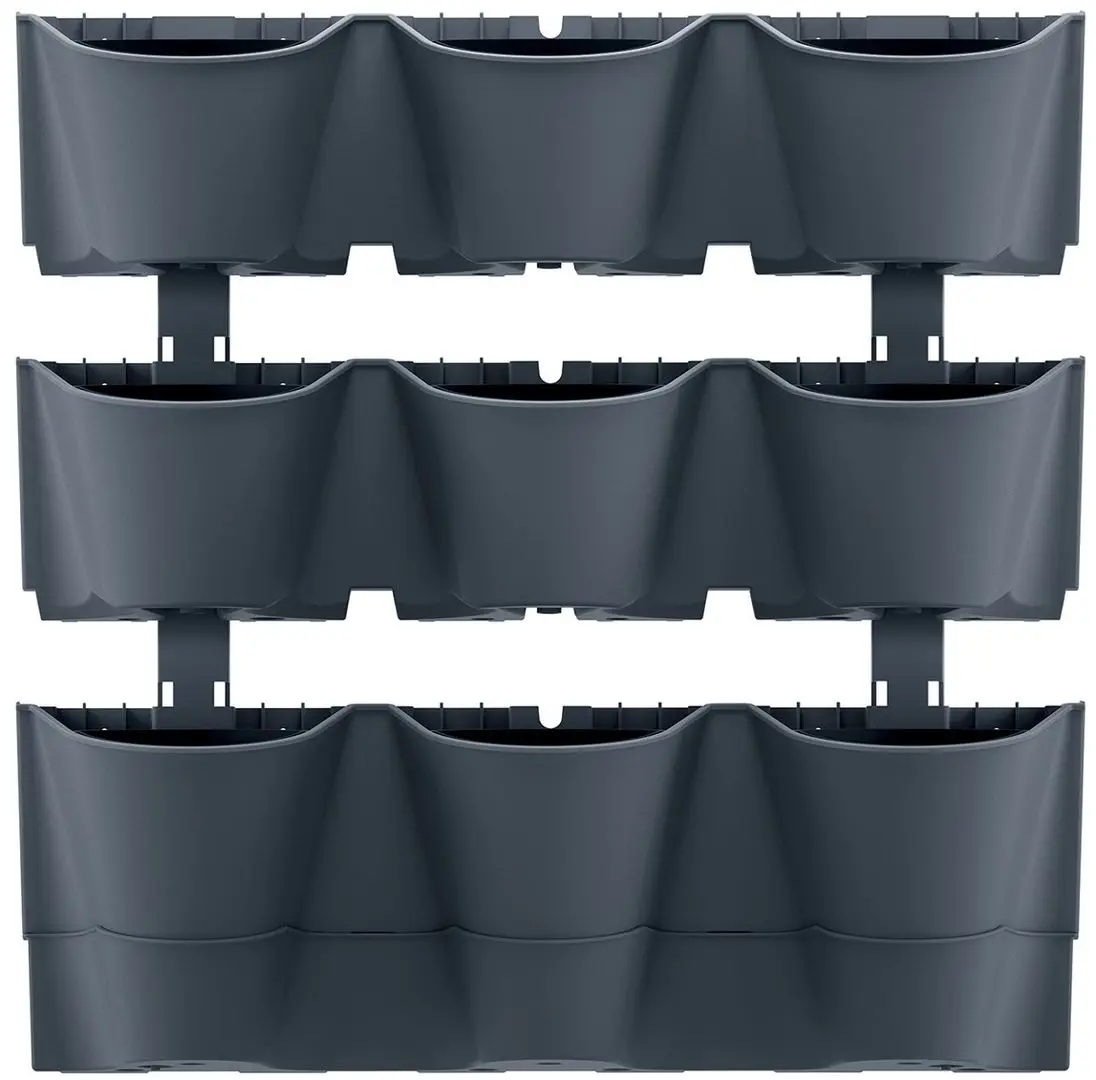 Set ghiveciuri pentru flori Prosperplast 289915 (Anthracite)