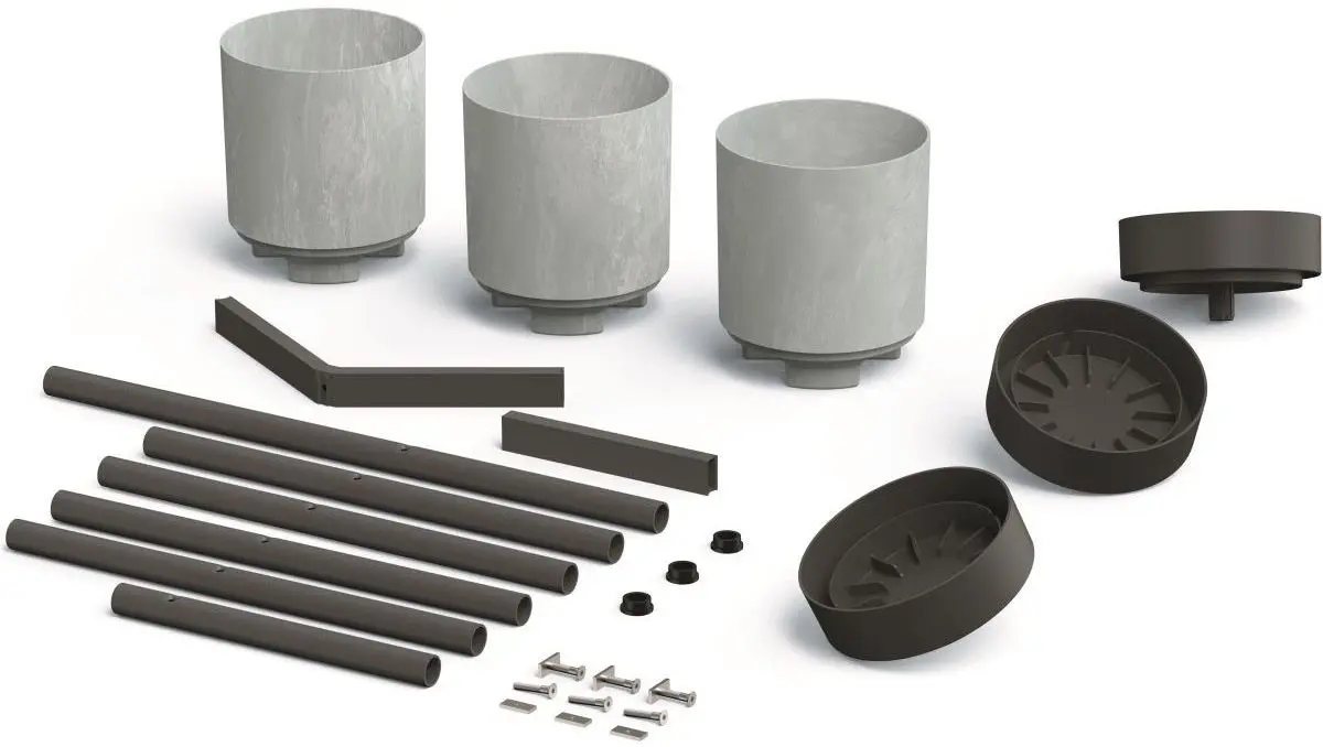 Подставка для цветов Prosperplast Bloomie Stand 7475240 (Grey/Black)