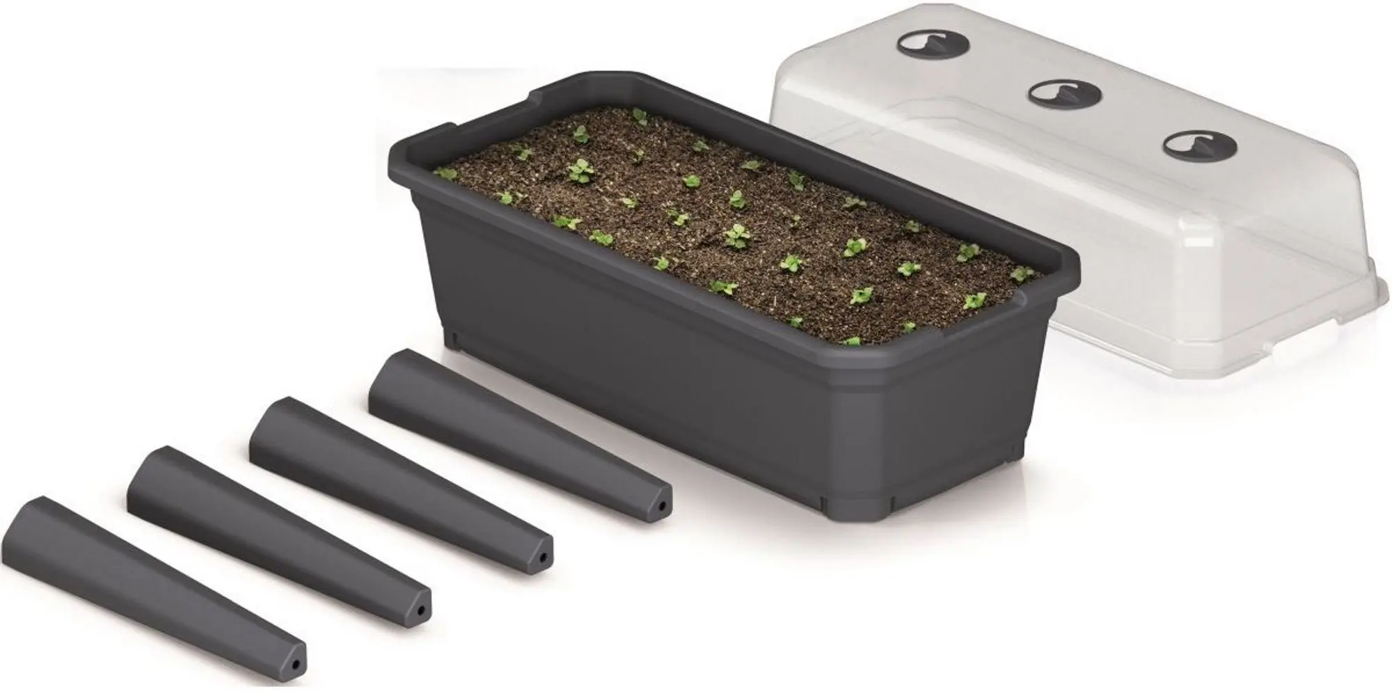 Горшок Prosperplast Respana 363981 (Anthracite)