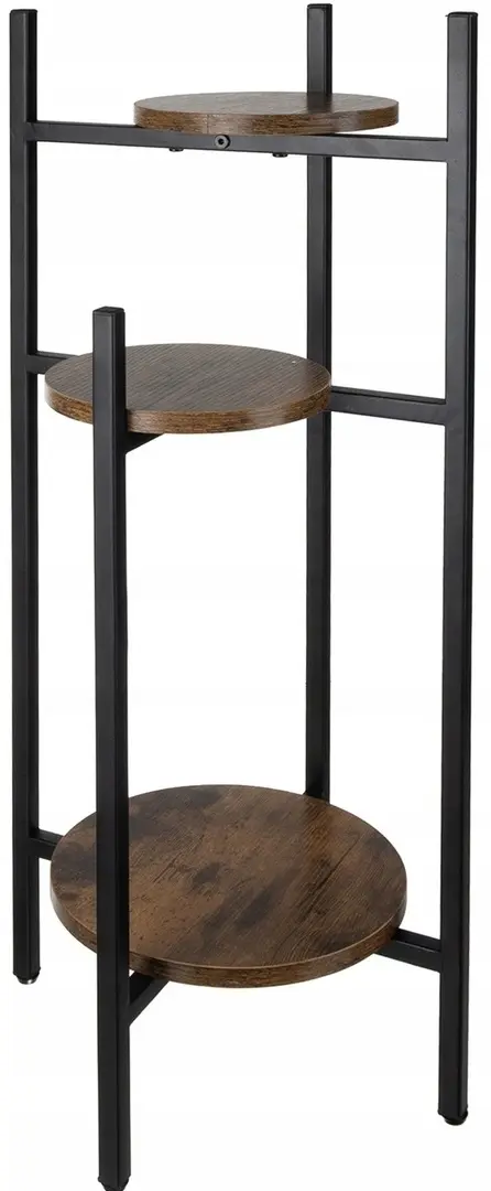 Стеллаж для цветов Ruhhy 25627 (Black/Brown)