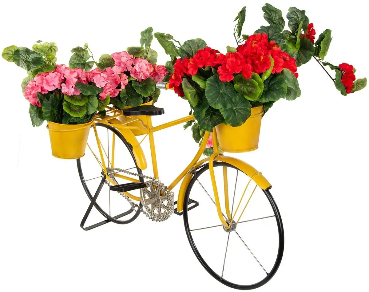 Suport cu ghivece pentru flori Saska Garden Bike 1031002 (Yellow) - 3