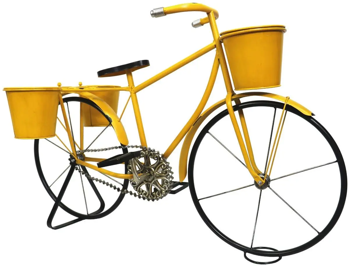 Suport cu ghivece pentru flori Saska Garden Bike 1031002 (Yellow)