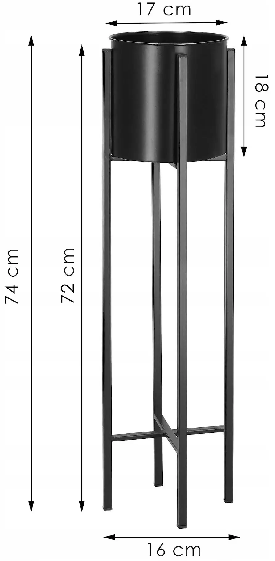 Подставка для цветов Springos Comet GA0196 (Black) - 7