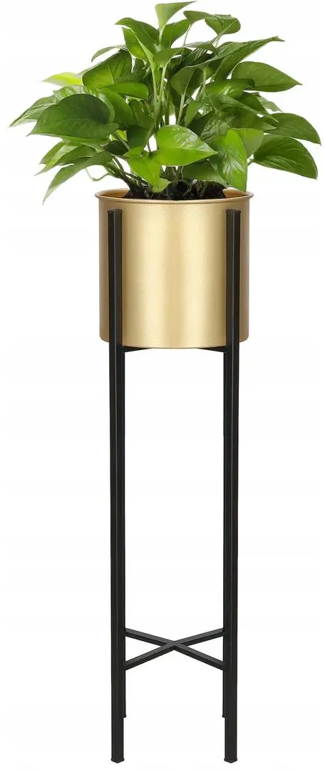 Suport pentru flori Springos Loft 16x66cm (Black/Gold) - 7