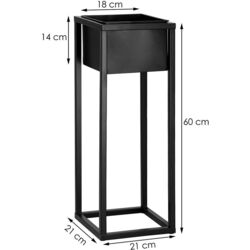 Suport pentru flori Springos Loft 21x60cm (Black) Thumb