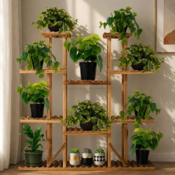 Etajera pentru flori Springos Plant 12 GA0200 (Natural)