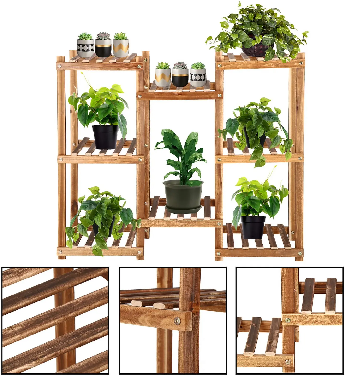 Стеллаж для цветов Springos Plant 8 GA0198 (Natural) - 4