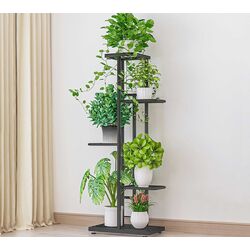 Etajera pentru flori Tempo Kondela Bamir Typ 1 (Dark Grey) Thumb