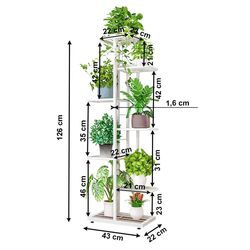 Etajera pentru flori Tempo Kondela Bamir Typ 2 (White) Thumb