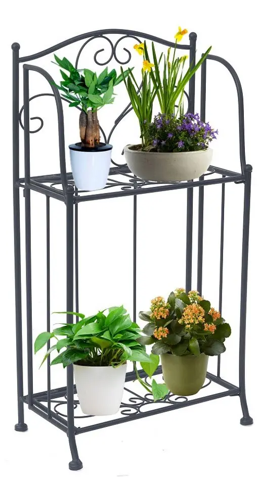 Etajera pentru flori Tempo Kondela Manulo (Black) - 7