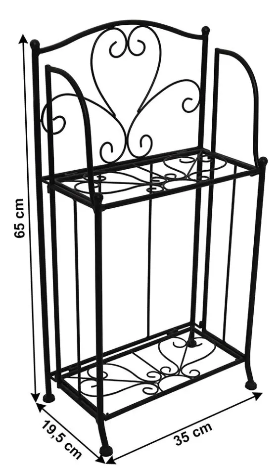 Etajera pentru flori Tempo Kondela Manulo (Black) - 8