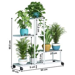 Etajera pentru flori Tempo Kondela Mavero (White) Thumb