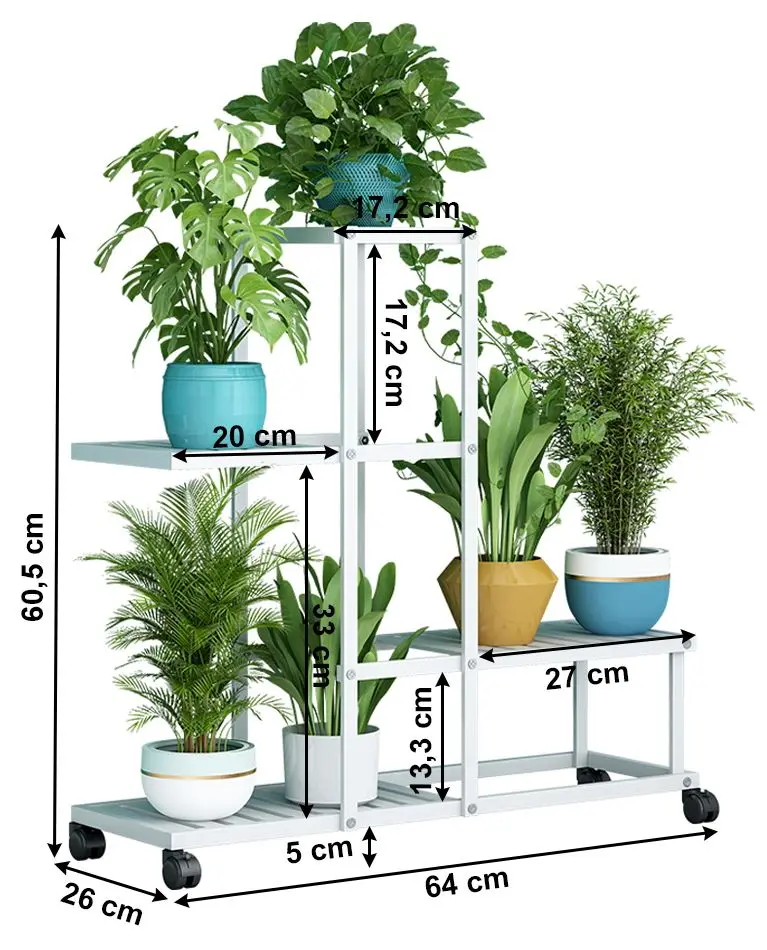 Etajera pentru flori Tempo Kondela Mavero (White)