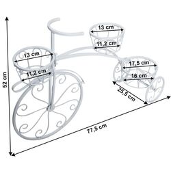 Suport-bicicleta pentru flori Tempo Kondela Pavar (White) Thumb