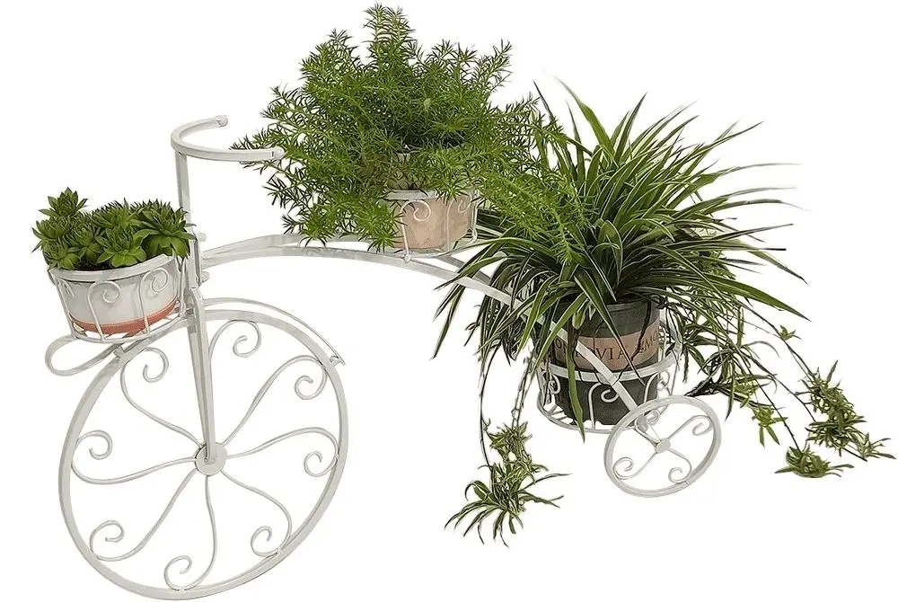 Suport-bicicleta pentru flori Tempo Kondela Pavar (White) - 5