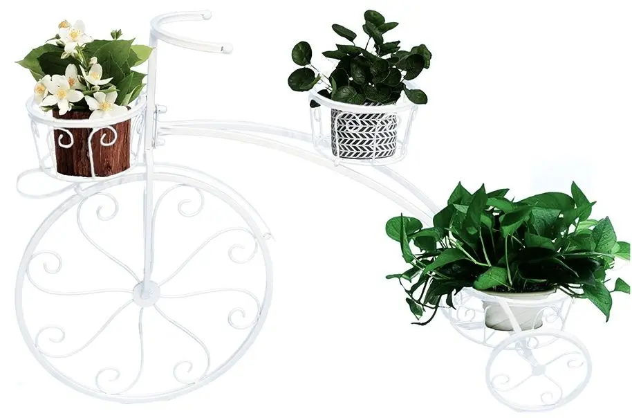 Suport-bicicleta pentru flori Tempo Kondela Pavar (White) - 6