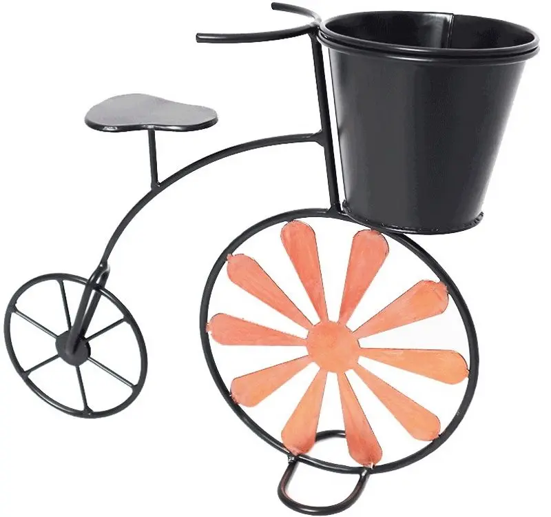 Suport-bicicleta pentru flori Tempo Kondela Retro (Black/Red) - 2