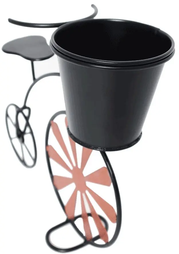 Suport-bicicleta pentru flori Tempo Kondela Retro (Black/Red) - 3