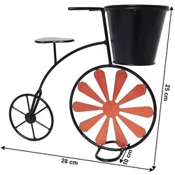 Suport-bicicleta pentru flori Tempo Kondela Retro (Black/Red) Thumb