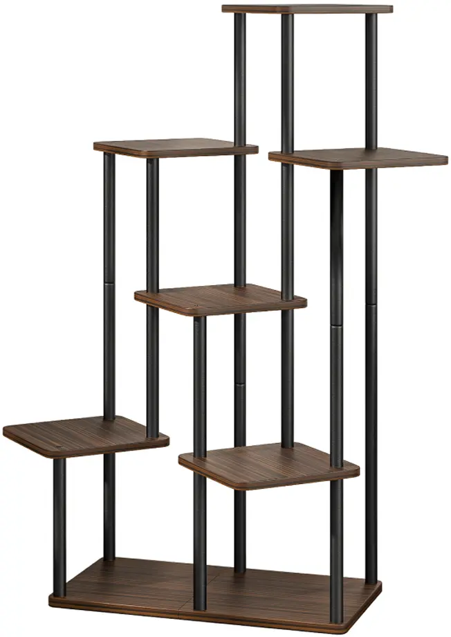 Стеллаж для цветов Tempo Kondela Adite Typ 2 (Brown/Rustic Oak)