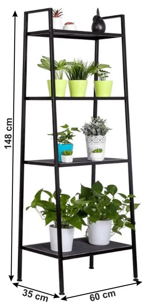 Etajera pentru flori Tempo Kondela Aldea (Black)