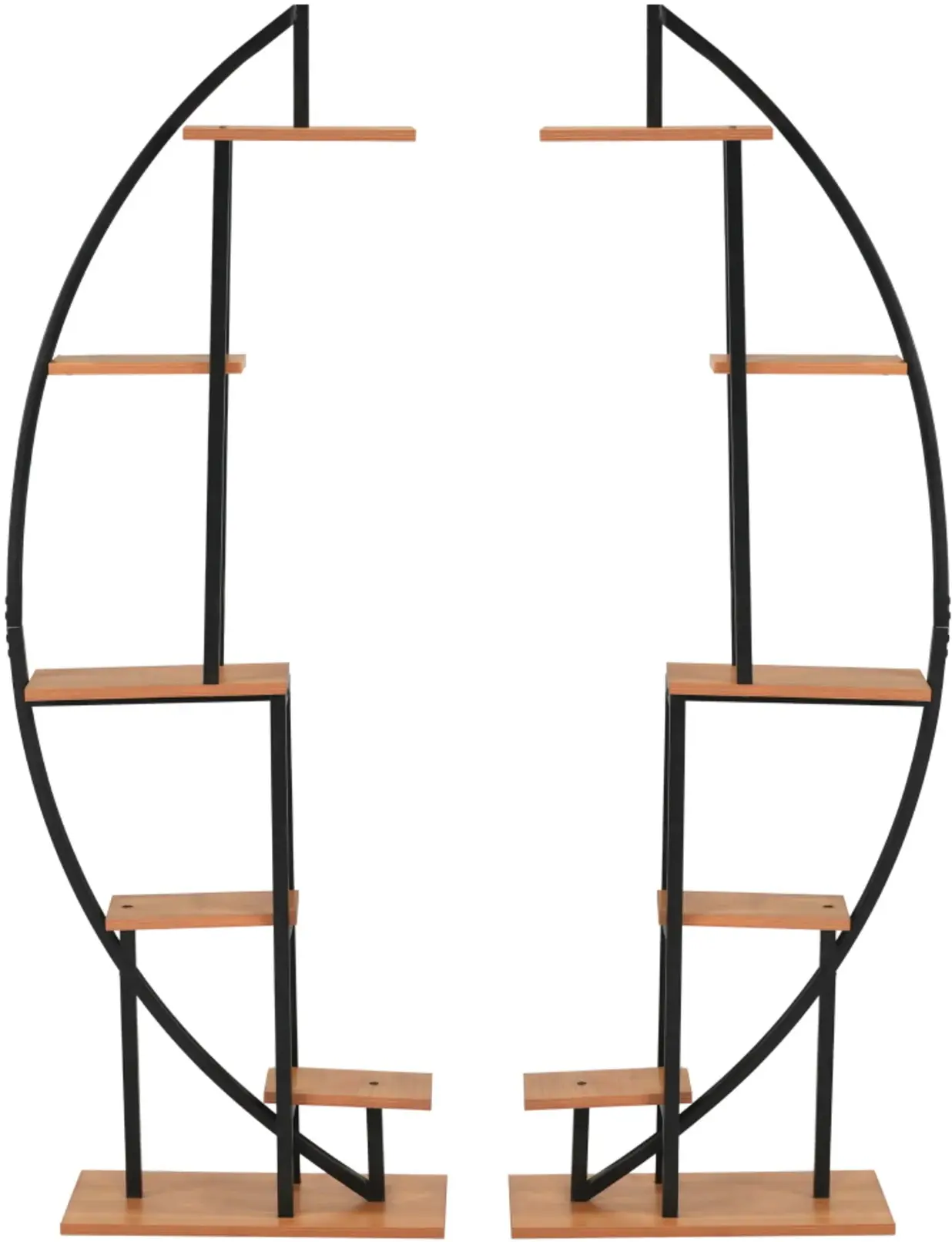 Etajera pentru flori Tempo Kondela Feran (Black/Brown) - 3