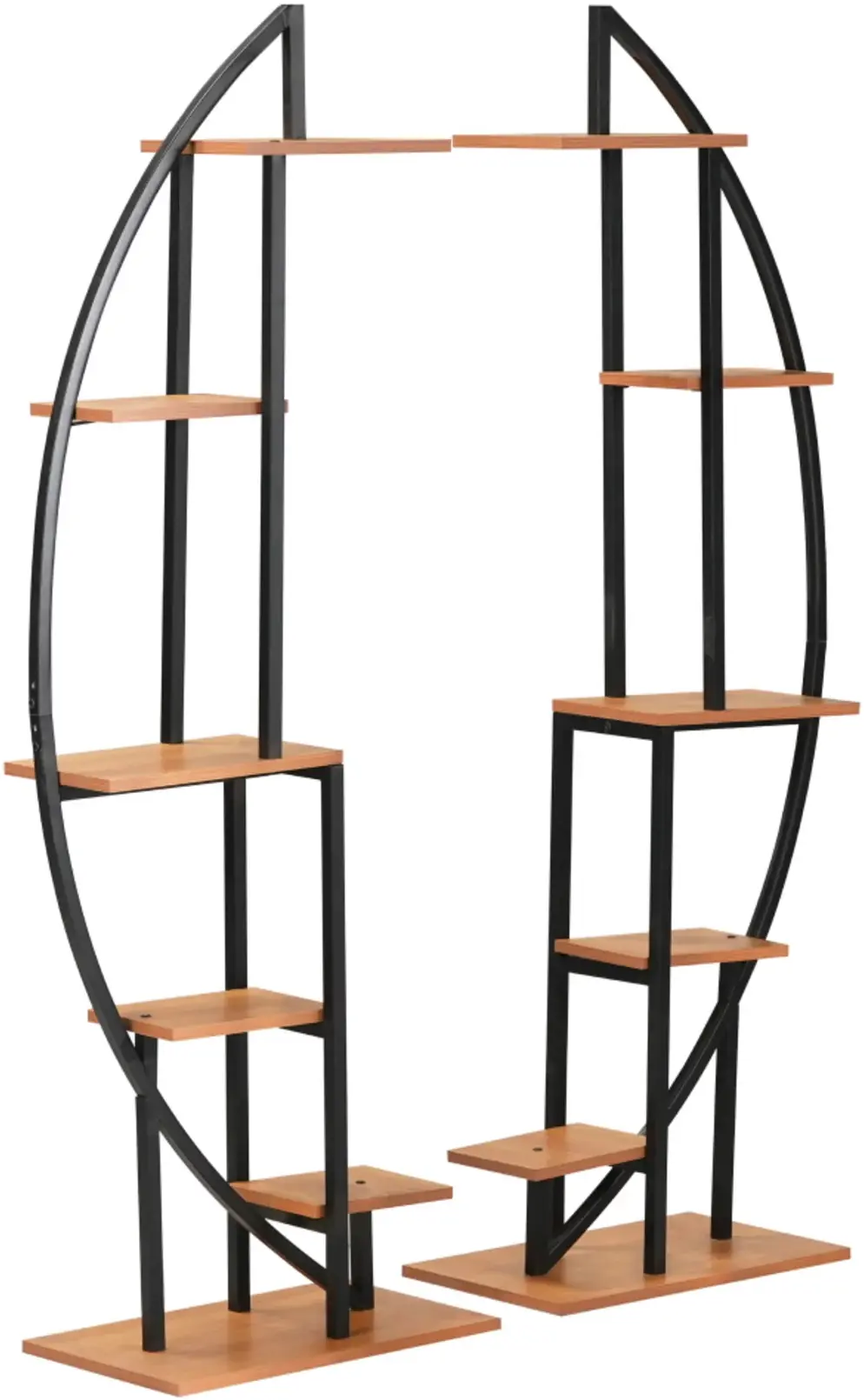 Etajera pentru flori Tempo Kondela Feran (Black/Brown) - 4