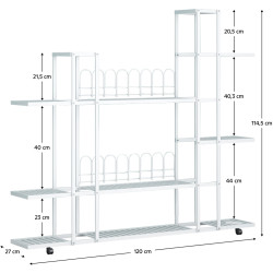 Etajera pentru flori Tempo Kondela Laskia (White) Thumb