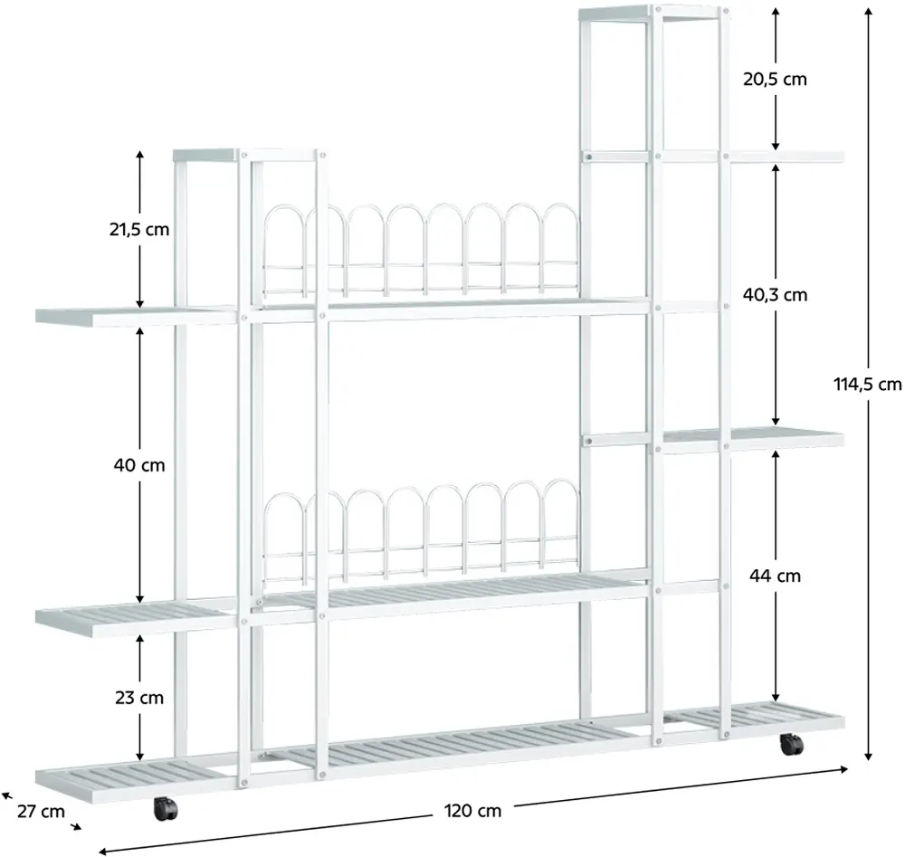 Etajera pentru flori Tempo Kondela Laskia (White)