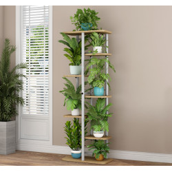 Etajera pentru flori Tempo Kondela Ledor Tip 3 (White/Sonoma Oak) Thumb