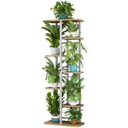 Etajera pentru flori Tempo Kondela Ledor Tip 3 (White/Sonoma Oak) Thumb