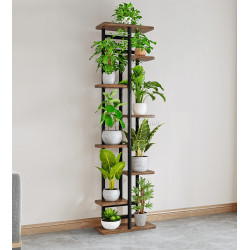 Etajera pentru flori Tempo Kondela Ledor Typ 4 (Brown/Rustic Oak)