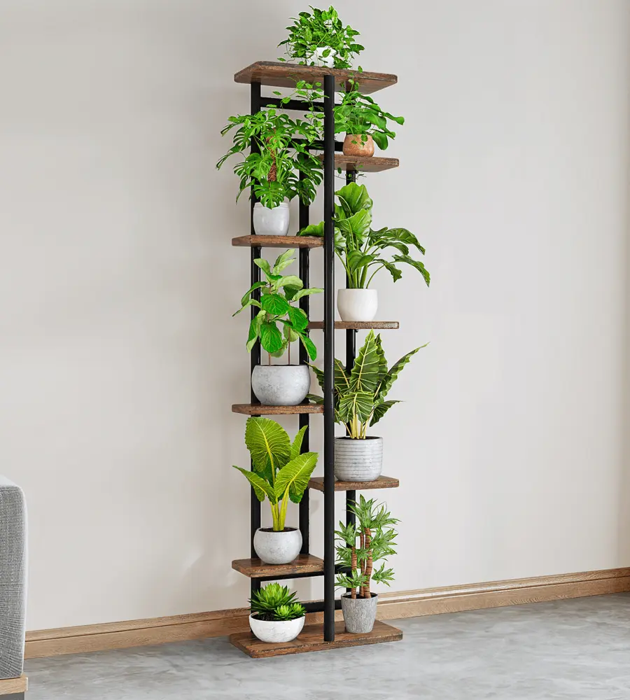 Стеллаж для цветов Tempo Kondela Ledor Typ 4 (Brown/Rustic Oak)