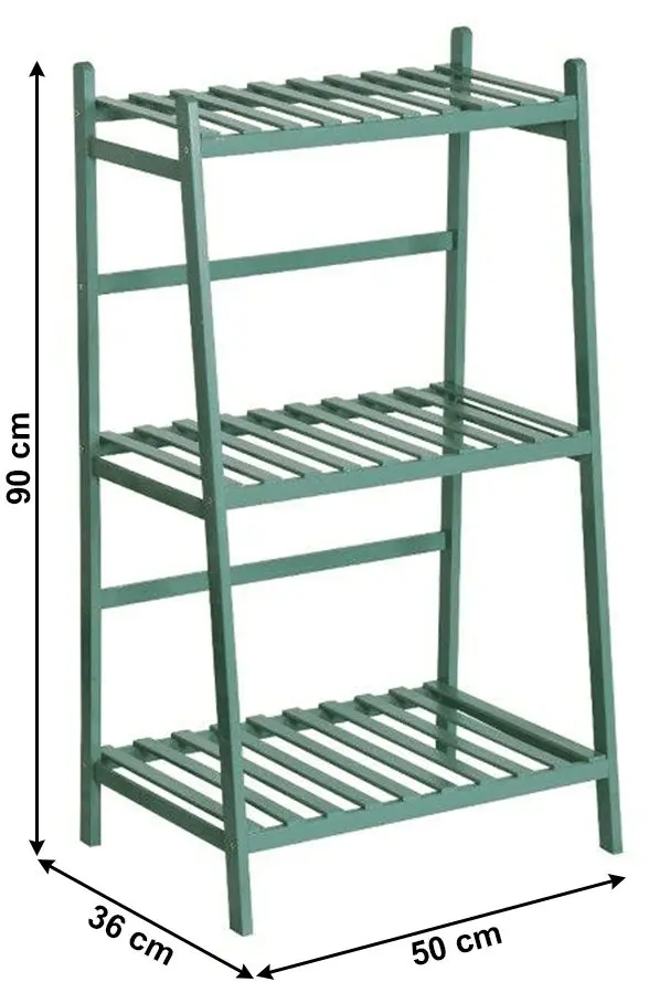 Etajera pentru flori Tempo Kondela Nepel Typ 3 (Menthol Green) - 2