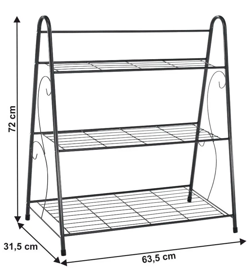Стеллаж для цветов Tempo Kondela Veruma (Dark Gray)
