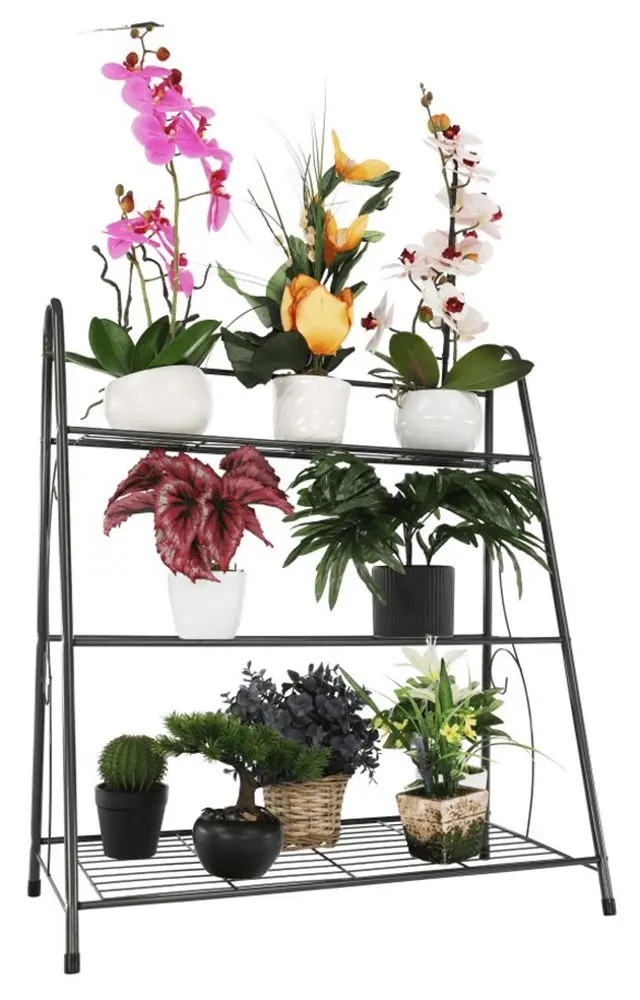 Стеллаж для цветов Tempo Kondela Veruma (Dark Gray)