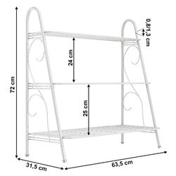 Etajera pentru flori Tempo Kondela Veruma (White) Thumb