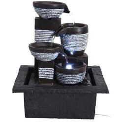 Havuz decorativ cu iluminare Proms Boluri Negre 26х21сm (Black/White)