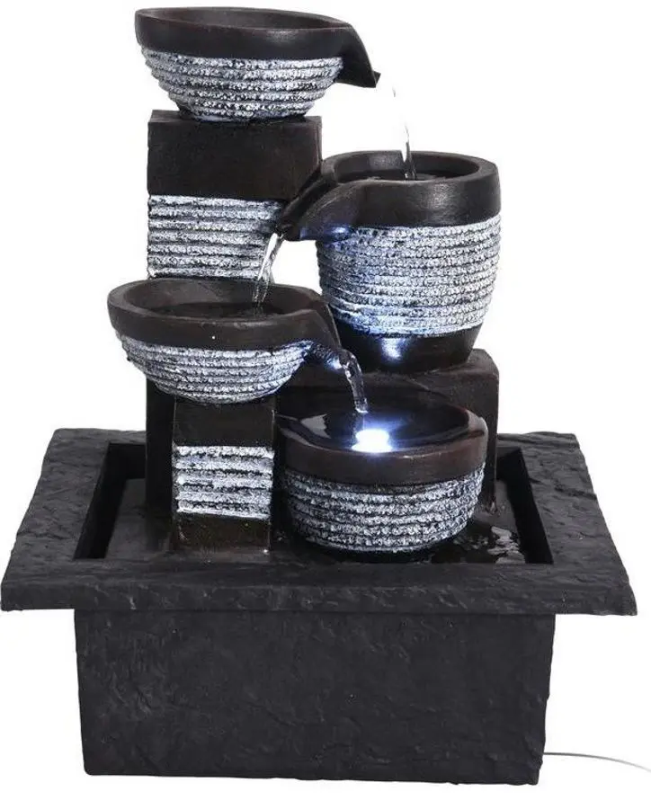 Havuz decorativ cu iluminare Proms Boluri Negre 26х21сm (Black/White)