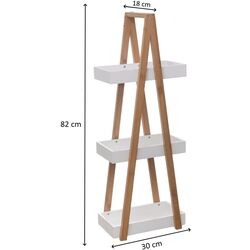 Стеллаж 5Five 30x18x82cm (White/Natural) Thumb