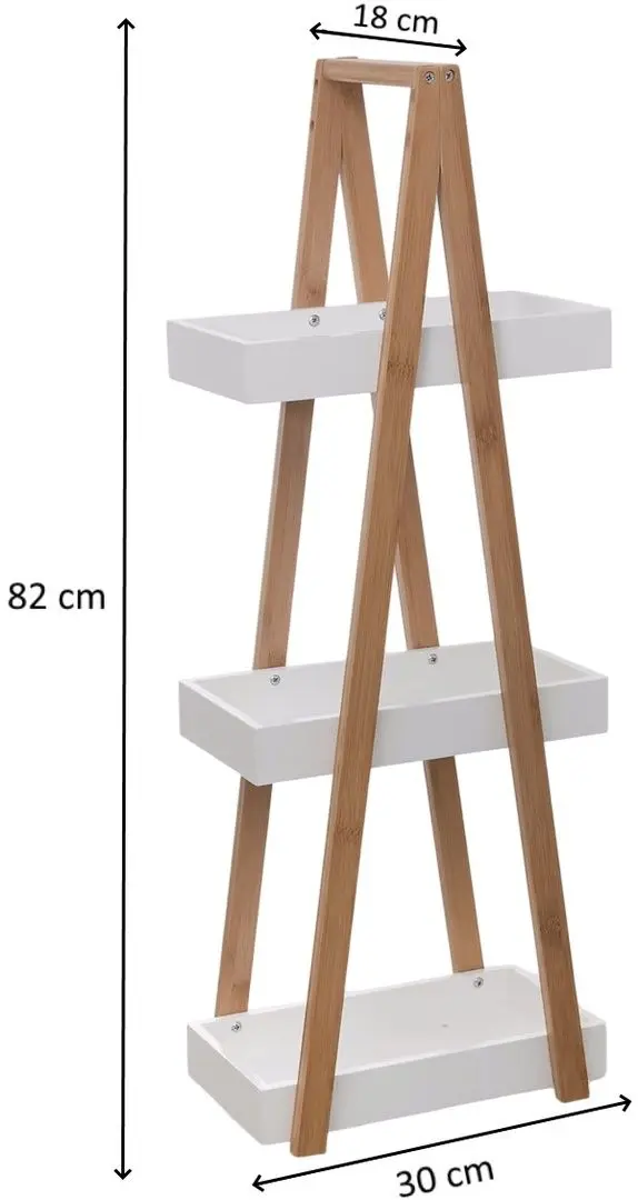 Стеллаж 5Five 30x18x82cm (White/Natural)