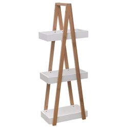 Стеллаж 5Five 30x18x82cm (White/Natural)