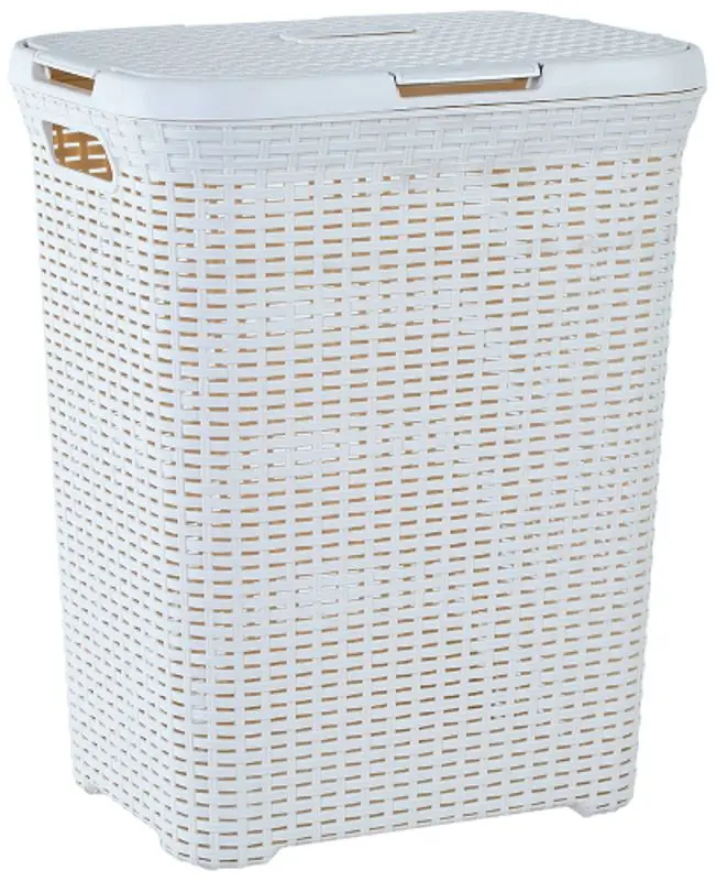 Coş pentru rufe cu capac Aleana Rattan 1122098 50L - 2