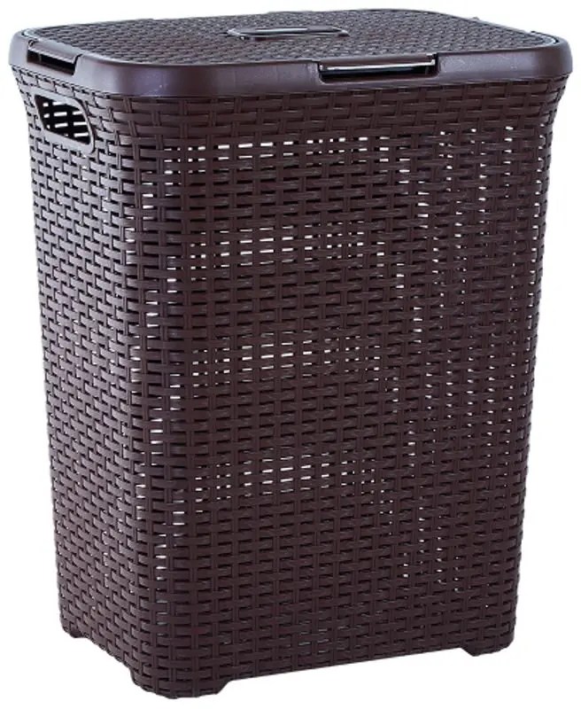 Coş pentru rufe cu capac Aleana Rattan 1122098 50L - 4
