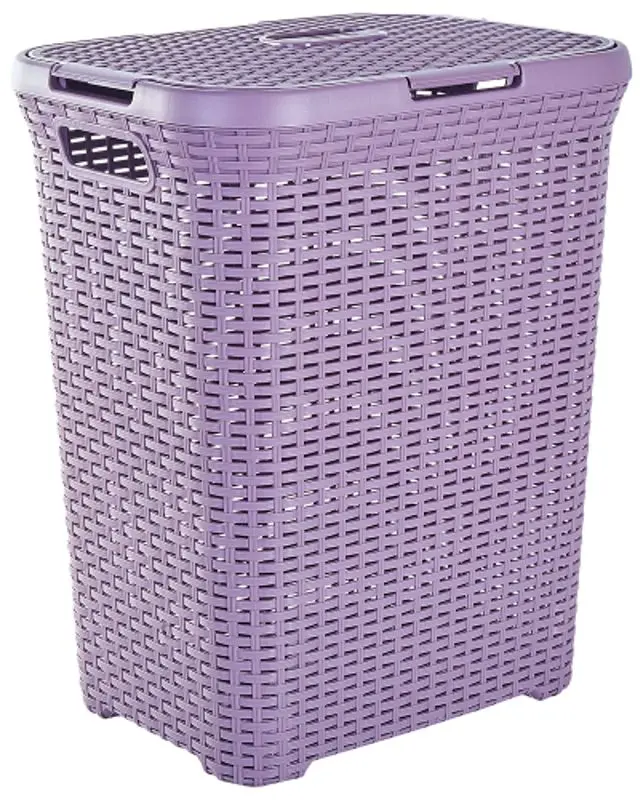 Coş pentru rufe cu capac Aleana Rattan 1122098 50L - 5